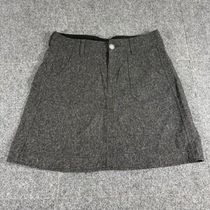 Woolrich Skirt‎ Women 8 Black Gray Wool Blend Lined Pocket Classic Mini Timeless